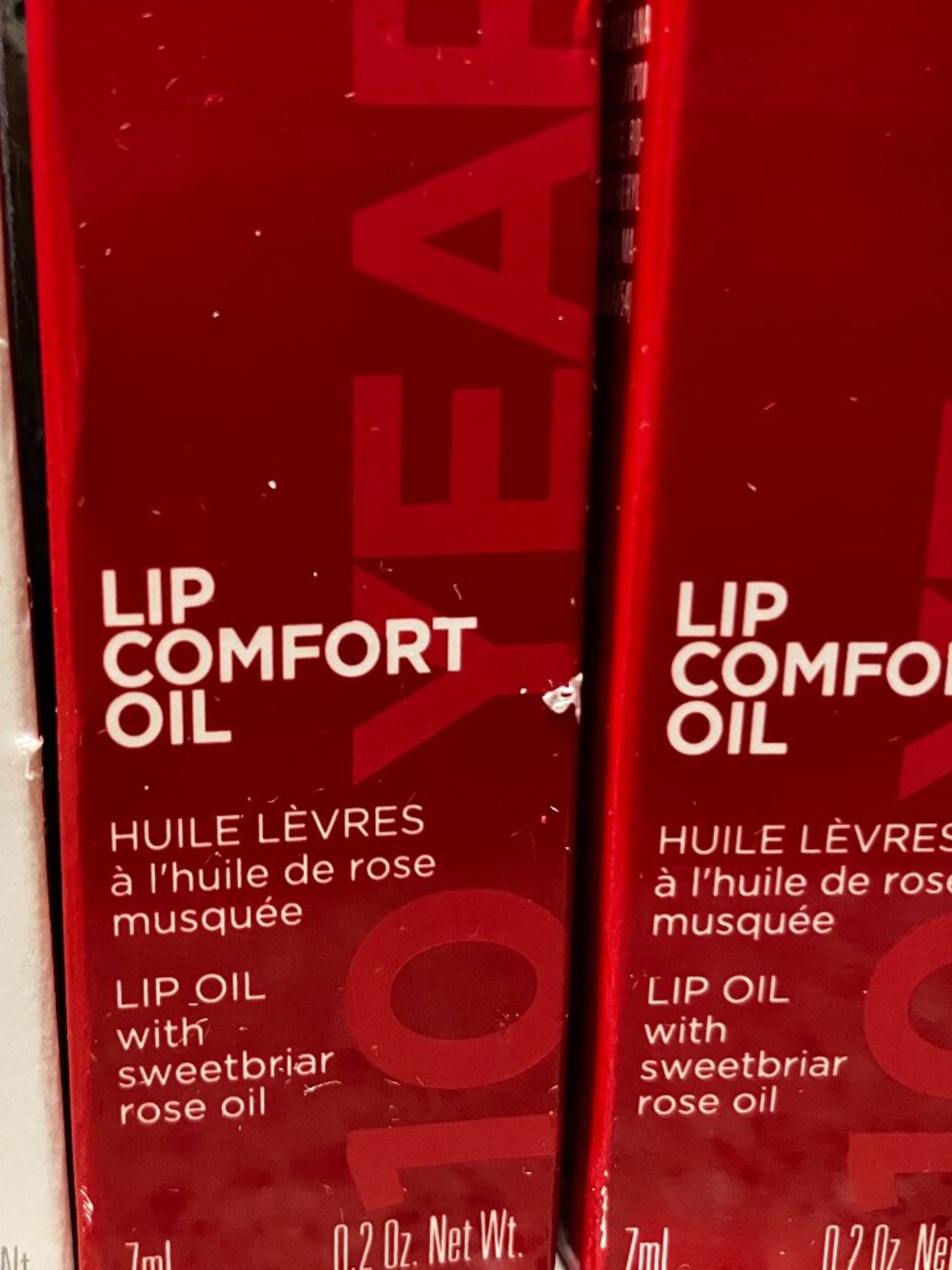 Clarins Set of 3 Lip Comfort Oils in 2 Iconic Red and Fleeting Dew! NIB